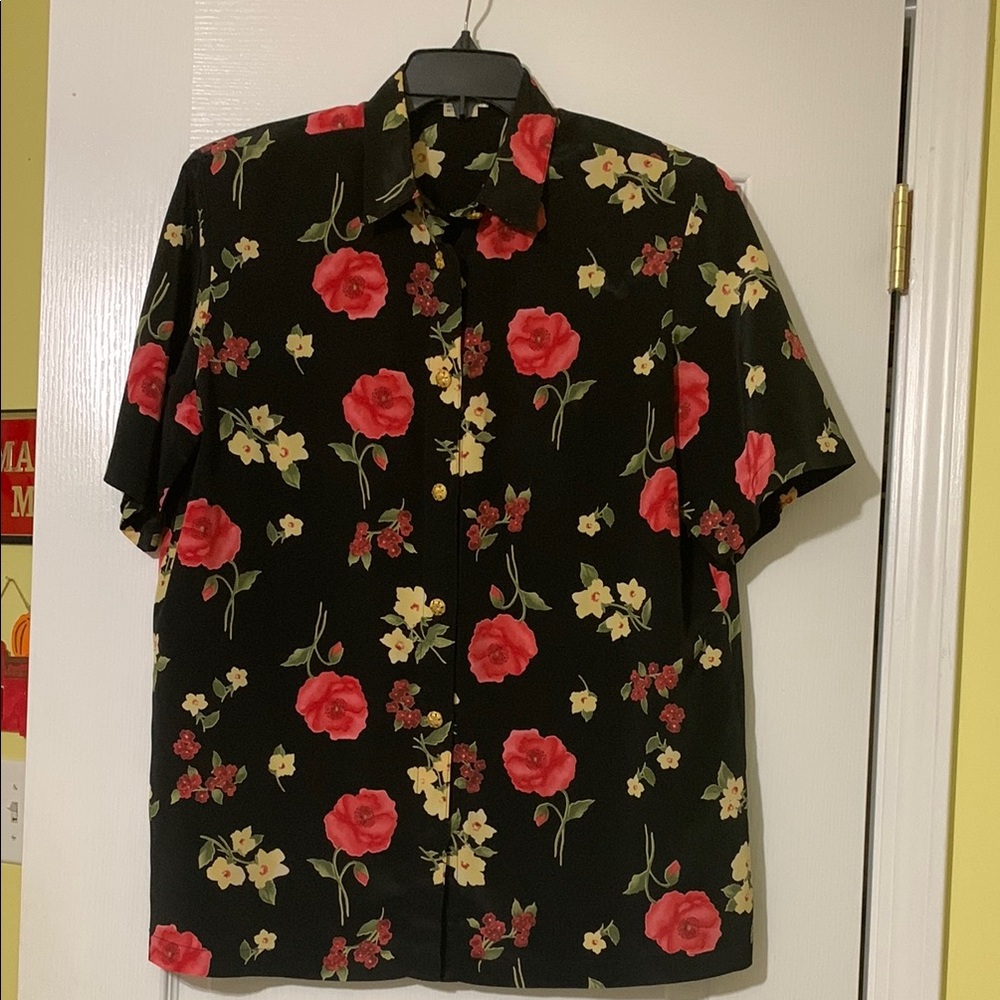 Floral Black Shirt for Men